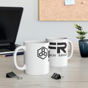 A white BFR Logo - Ceramic Mug 11oz with the BFR Logo on it.