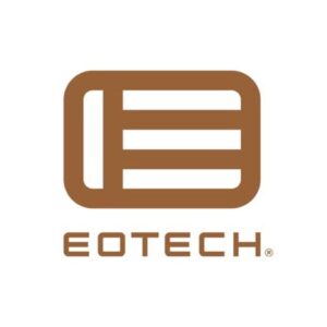 Eotech logo in brown color and white background