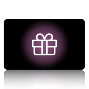 An icon of gift on a black color tablet