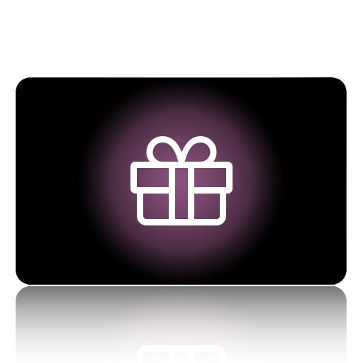 An icon of gift on a black color tablet