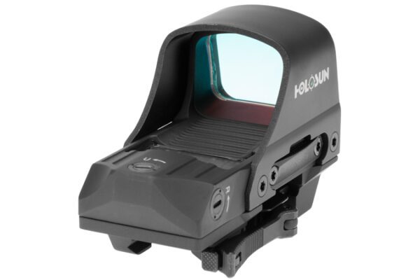An Open red dot sight, the [HE510C-GR], with Shake Awake feature on a white background.
