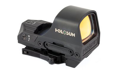 The HE510C-GR holosun red dot sight mounted on a rifle, showcased against a clean white background.