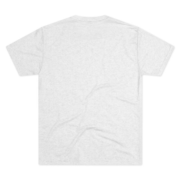 The back of a BFR - Logo - Unisex Tri-Blend Crew Tee on a white background.