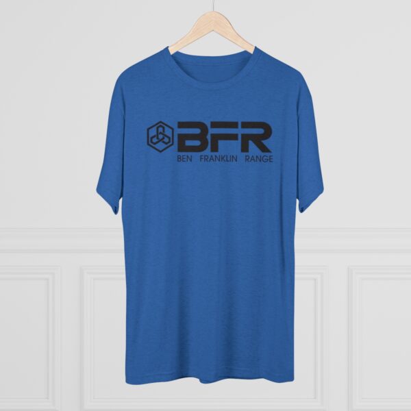 A BFR - Logo - Unisex Tri-Blend Crew Tee with the word BFR on it.
