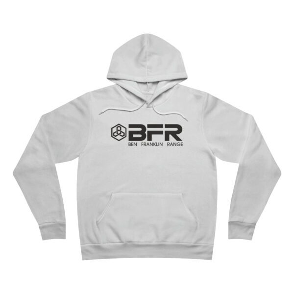 A BFR Logo - Unisex Sponge Fleece Pullover Hoodie with the word bfr on it.