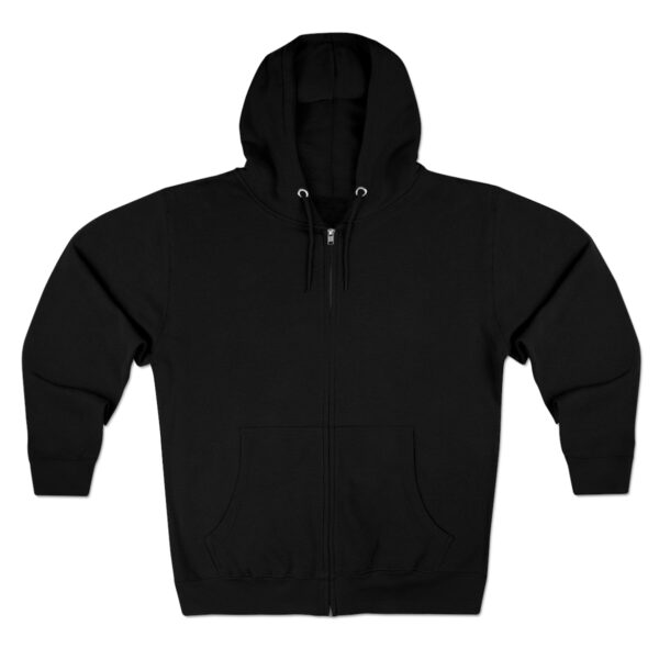 The BFR Hex Logo - Unisex Premium Full Zip Hoodie is a stylish and versatile choice. This black sweatshirt features a zippered hood, adding functionality and modern flair to your wardrobe.