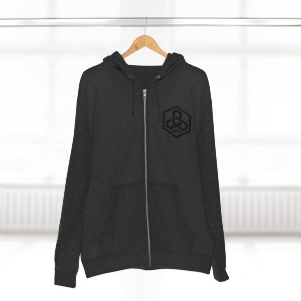 The BFR Hex Logo - Unisex Premium Full Zip Hoodie is a high-quality product.
