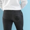 The back of a man wearing black joggers with the BFR Logo - Women's Premium Fleece Joggers on them.