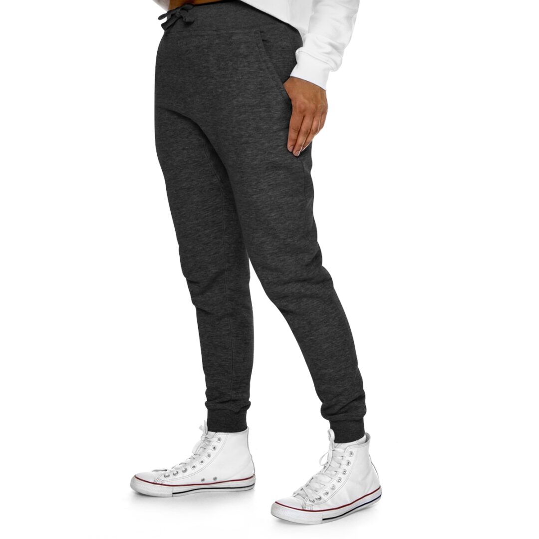 A woman wearing a pair of BFR Logo - Women's Premium Fleece Joggers.