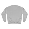 The back view of a grey BFR Logo - Champion sweatshirt featuring the BFR Logo.