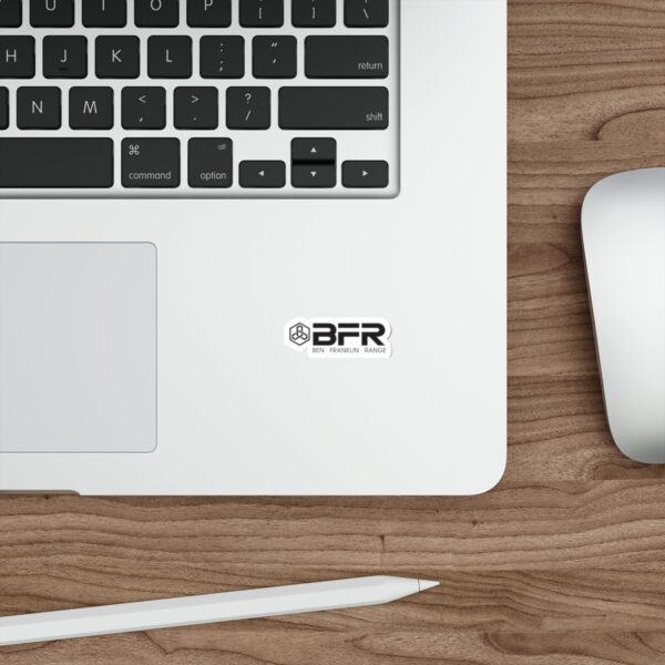 BFR Logo - Die-Cut Stickers on a laptop.
