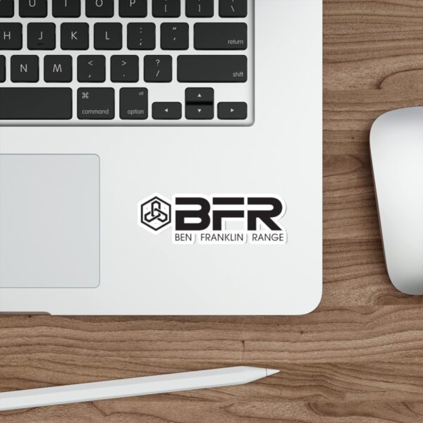 BFR Logo - Die-Cut Stickers on a laptop.
