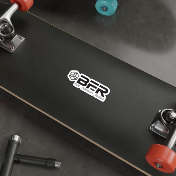 A black BFR Logo - Die-Cut Stickers with tools on it.