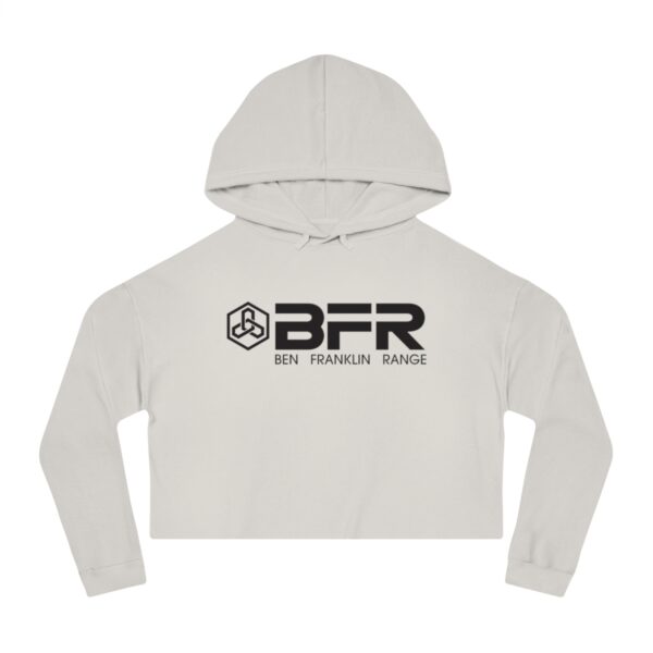 BFR Logo - Women’s Cropped Hooded Sweatshirt featuring the BFR logo.
