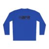 The BFR Logo - Unisex Lightweight Long Sleeve Tee on a blue long - sleeve t - shirt.