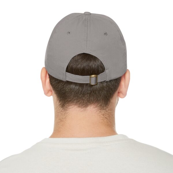 The back view of a man wearing a BFR Logo - Dad Hat with Leather Patch (Rectangle).