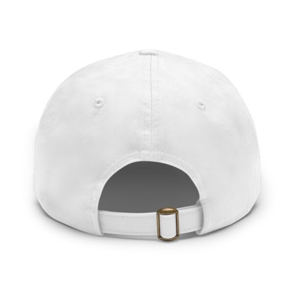 The back of a BFR Logo - Dad Hat with Leather Patch (Rectangle) with a gold buckle.