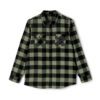 The BFR Logo - Unisex Flannel Shirt is green and black.