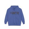A BFR Logo - Unisex Garment-Dyed Hoodie with the word bfr on it.
