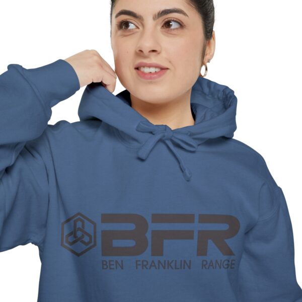BFR Logo - Unisex Garment-Dyed Hoodie Ben Franklin ranges hoodie.