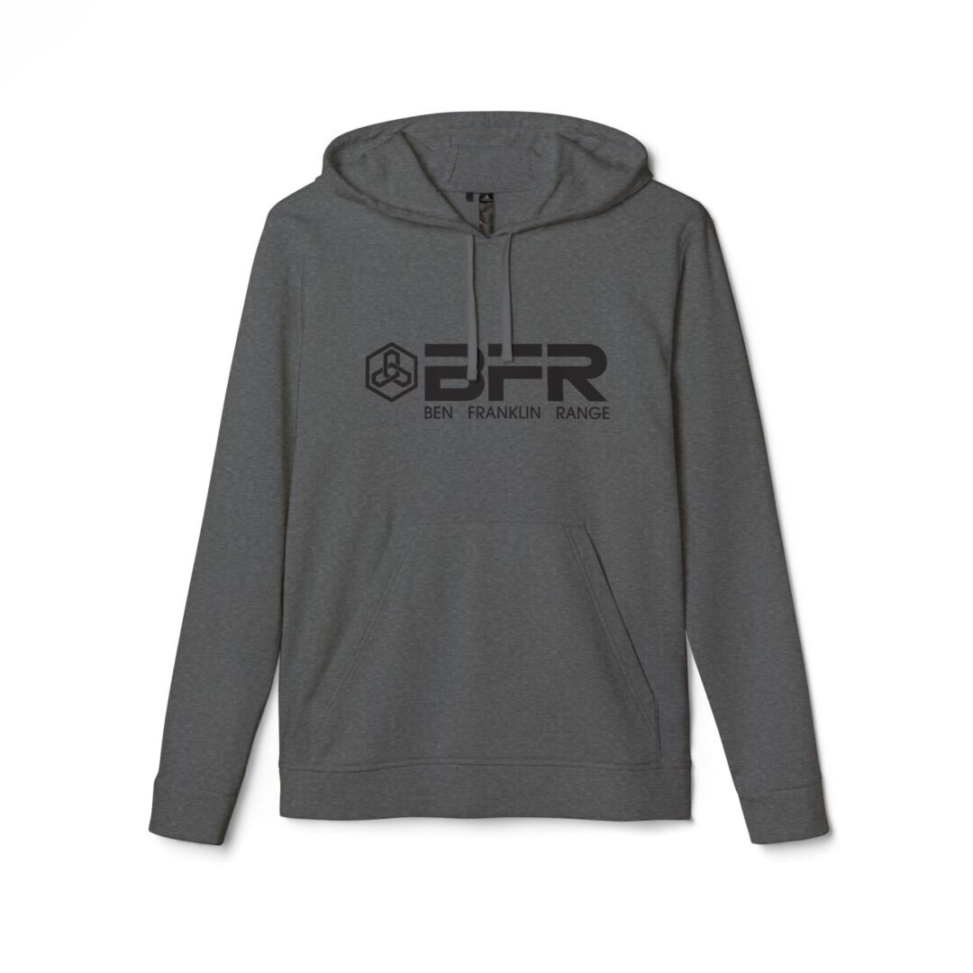 Gray hoodie with BFR logo design.