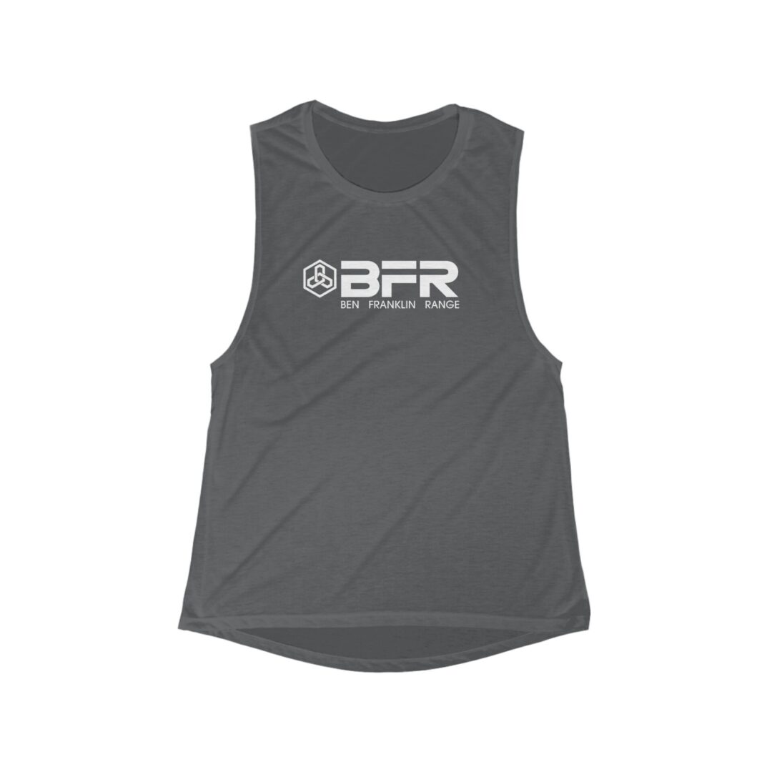 Gray tank top with BFR logo.