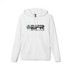 White hoodie with "BFR" logo design.