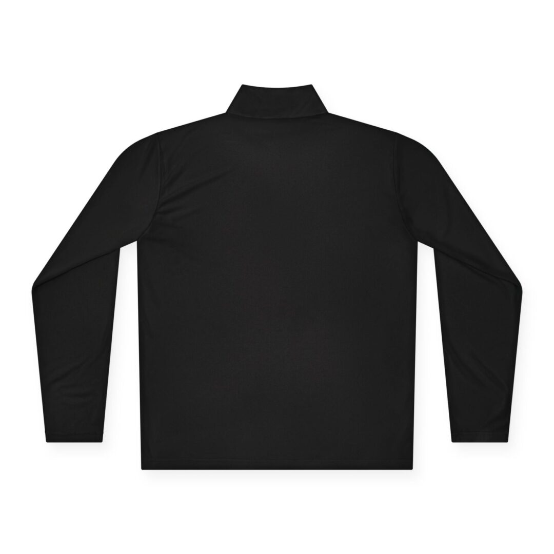 Black long-sleeve mock turtleneck shirt.