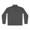 Dark gray BFR logo half-zip pullover.