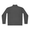 Dark gray long-sleeve mock turtleneck shirt.