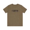 Brown T-shirt with BFR logo design.