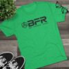 Green t-shirt with "BFR" text design.