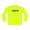 Bright yellow long-sleeve shirt with logo.