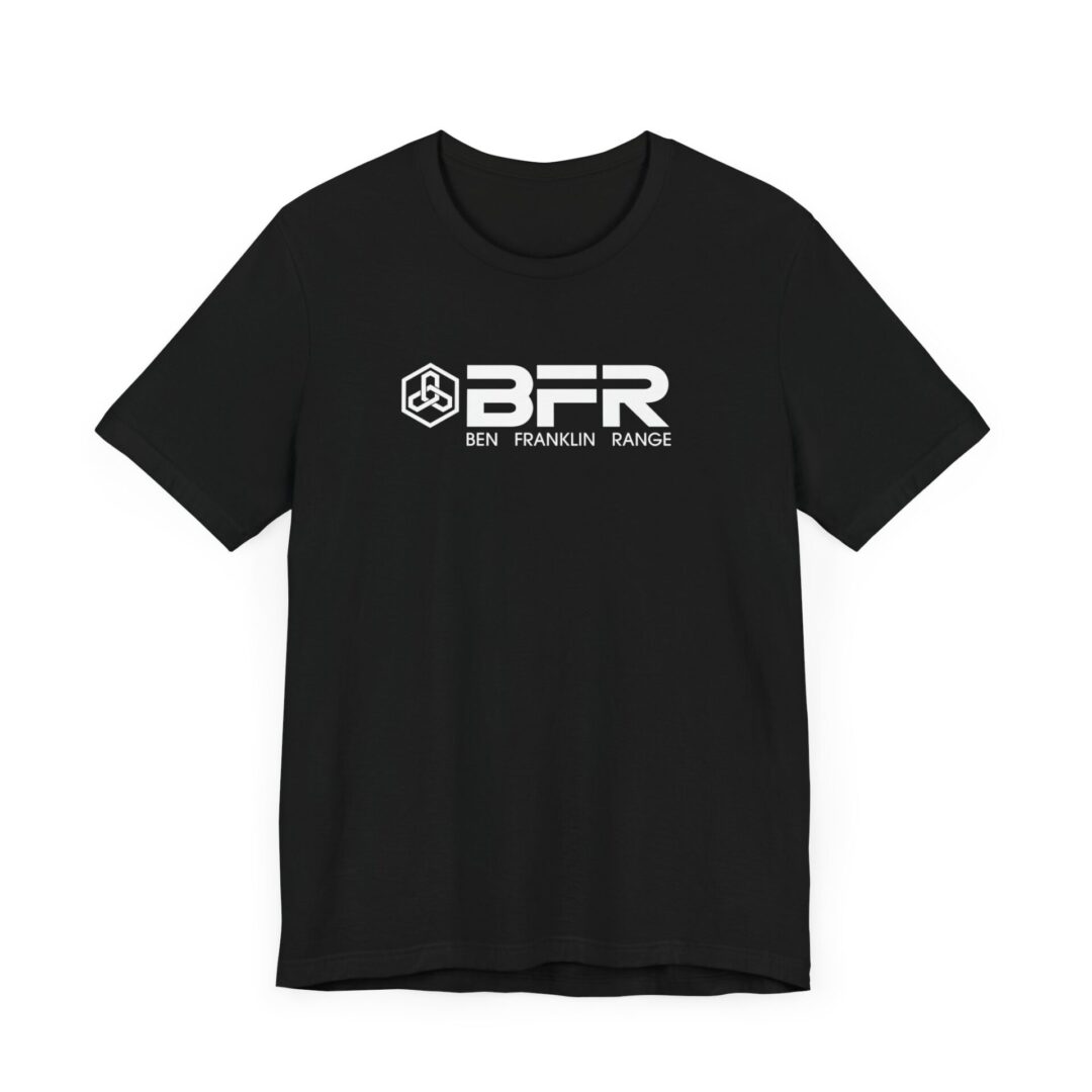 Black t-shirt with BFR logo design.