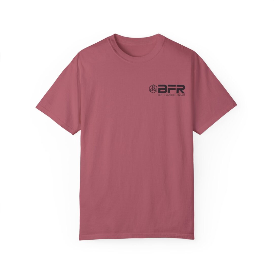 Red t-shirt with BFR logo design. Red t-shirt with BFR logo design.