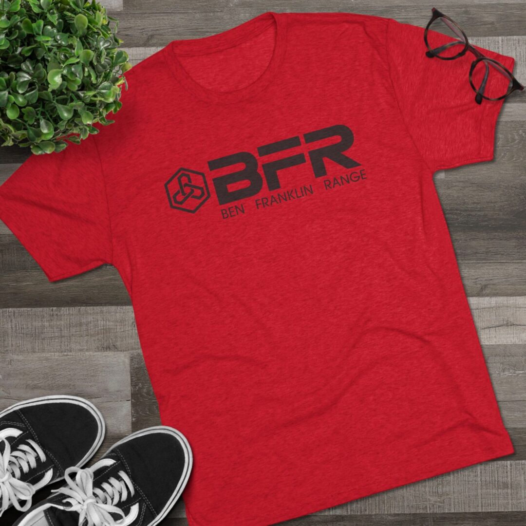 Red T-shirt with BFR logo displayed.