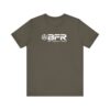 Brown t-shirt with BFR logo design.