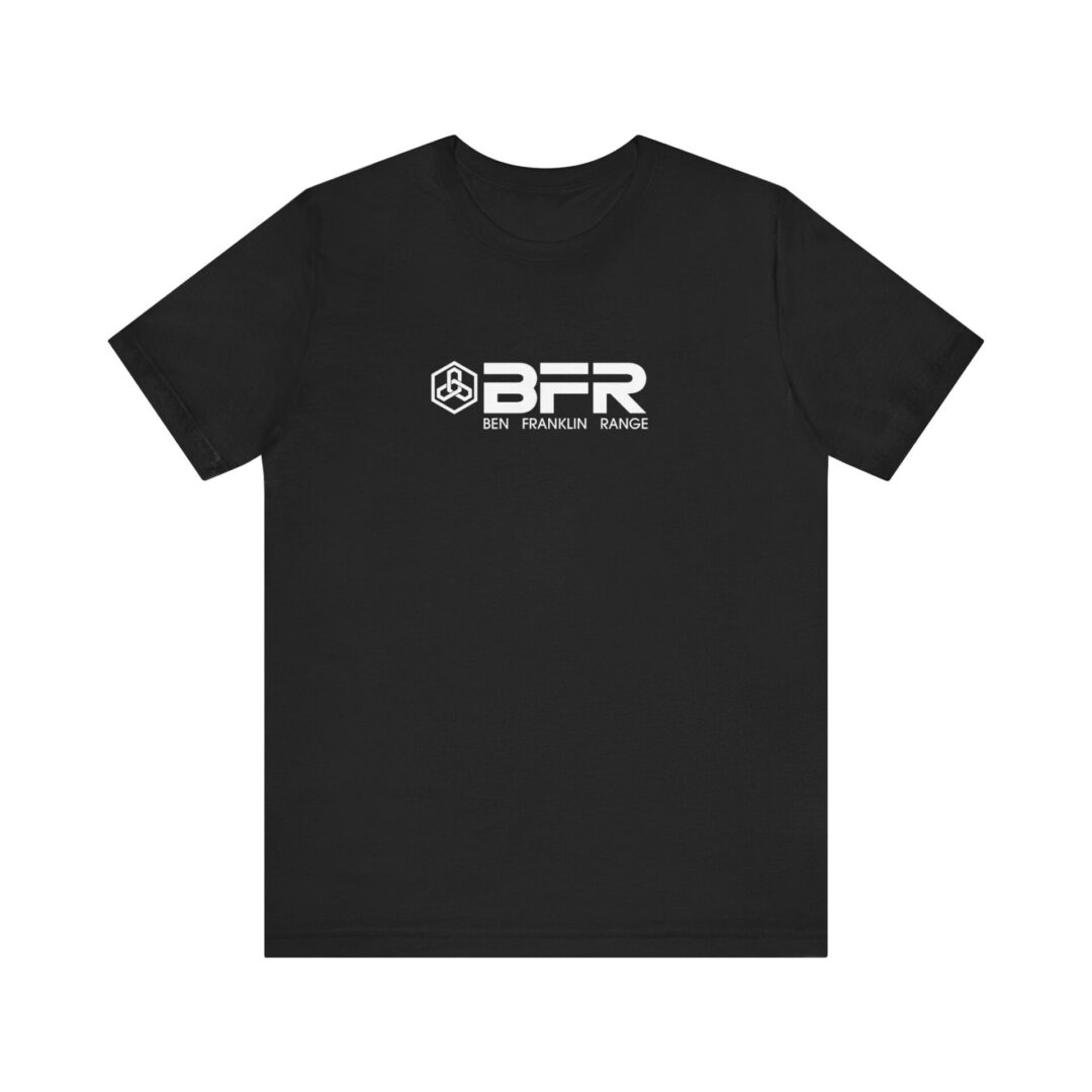 Black t-shirt with BFR logo design.