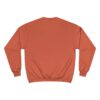 Orange sweatshirt, back view, plain design. Orange sweatshirt, back view, plain design.