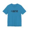 Blue T-shirt with BFR logo design.