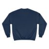 Navy blue sweatshirt, back view. Navy blue sweatshirt, back view.