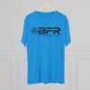 Blue t-shirt with BFR logo design.