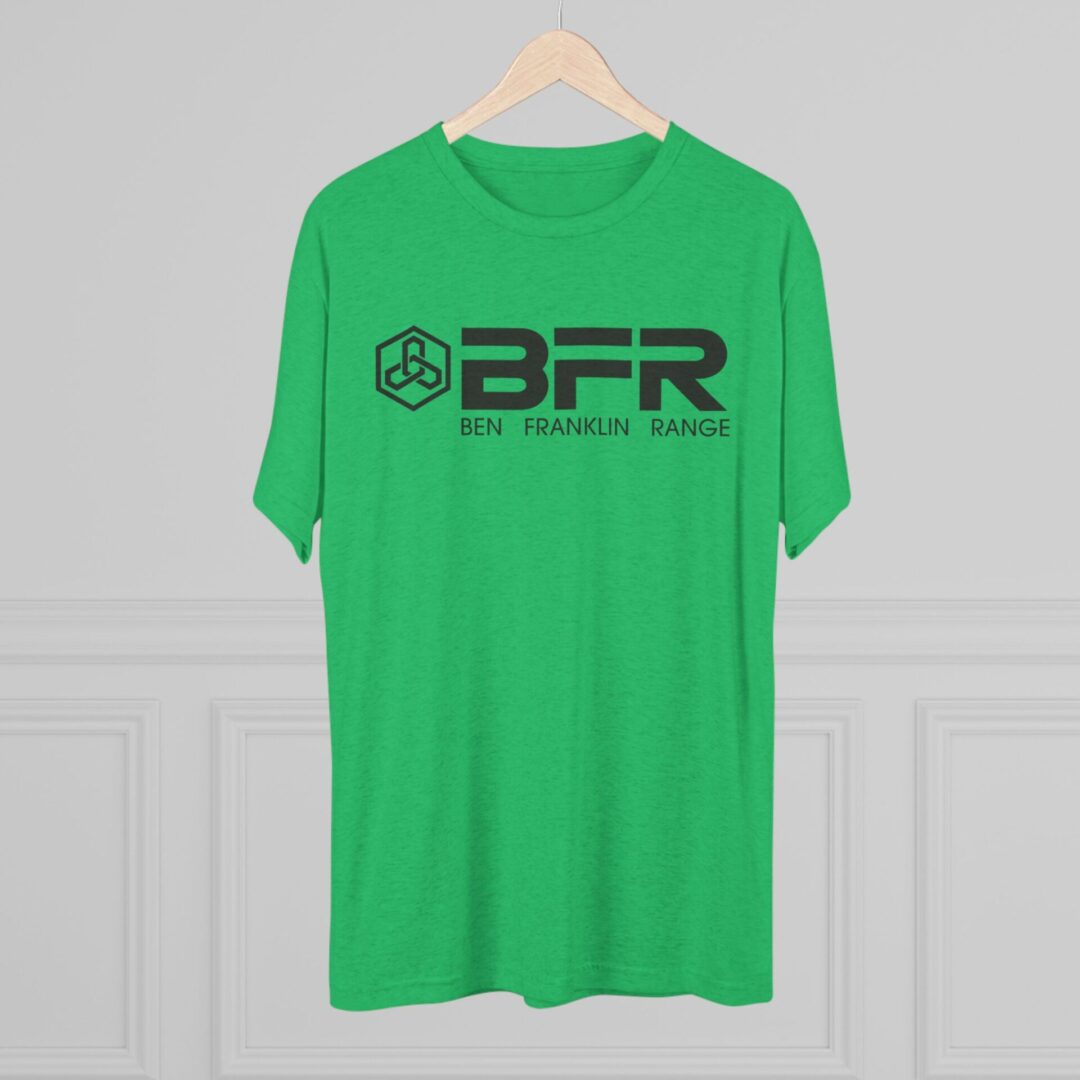 Green T-shirt with BFR logo design.