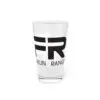 Glass with "FR" logo and text.
