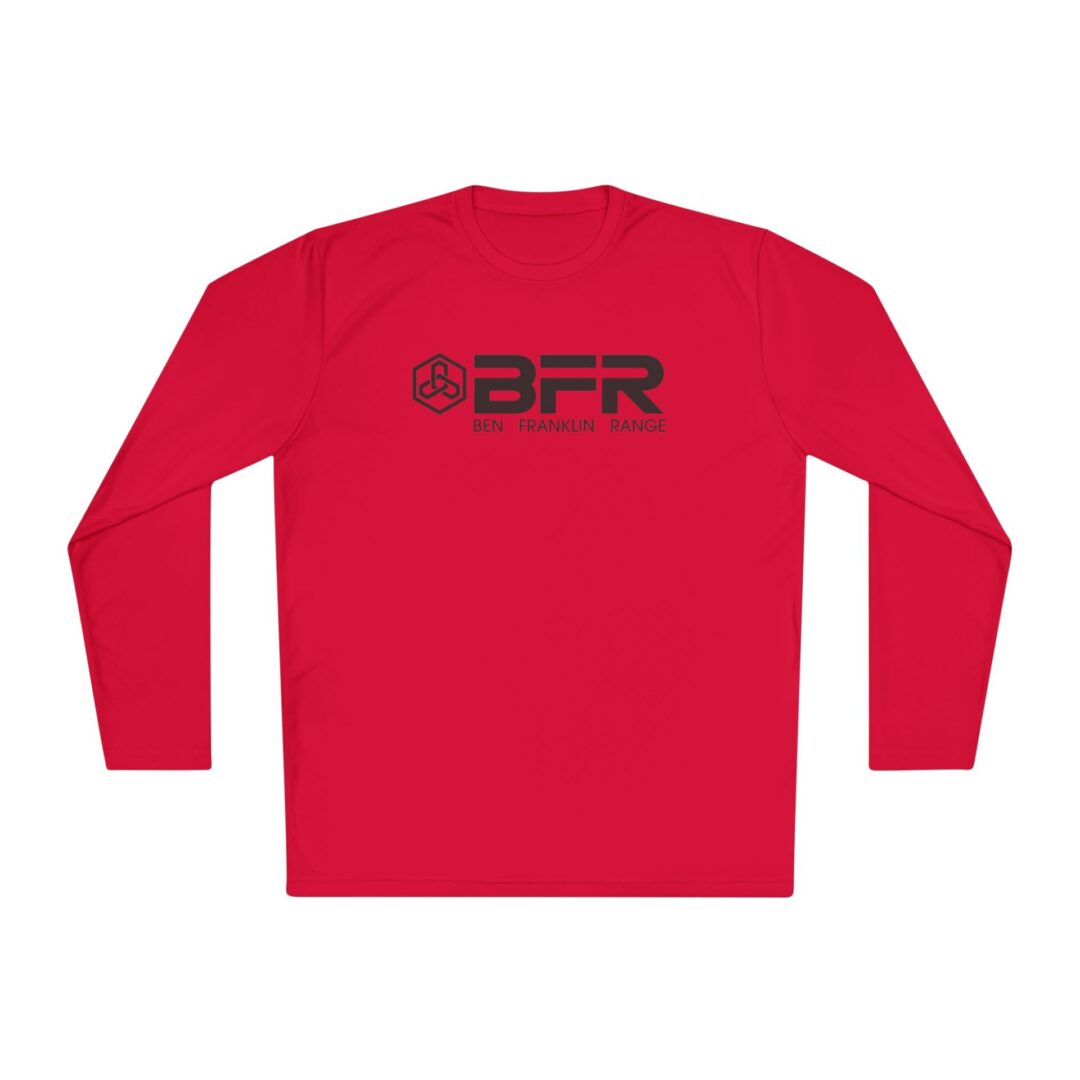 Red long-sleeve shirt with BFR logo.