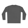 Gray long-sleeve shirt, back view.