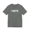 Gray T-shirt with "BFR" white logo.