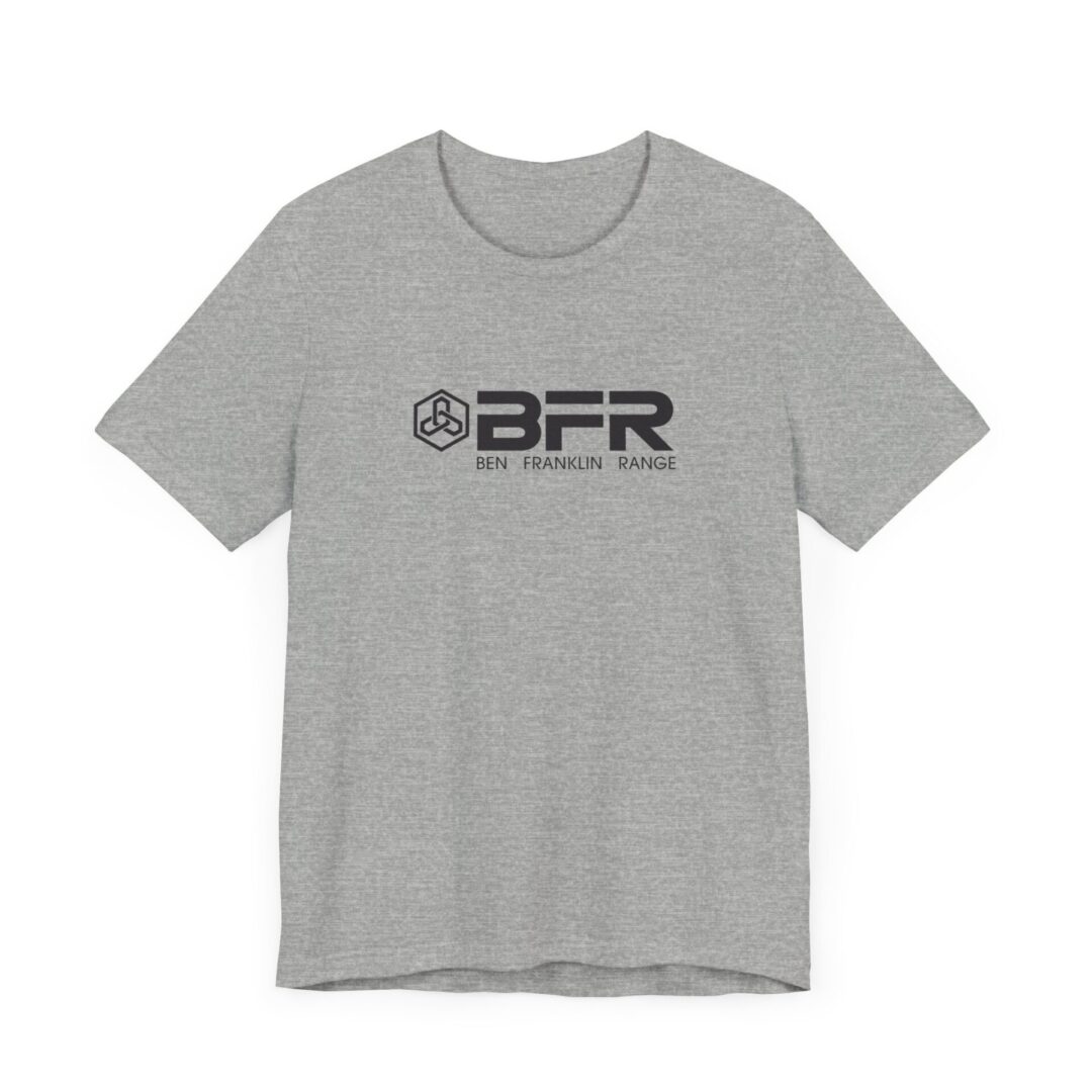 Gray T-shirt with BFR logo design.