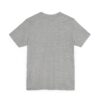 Gray T-shirt displayed from the back.