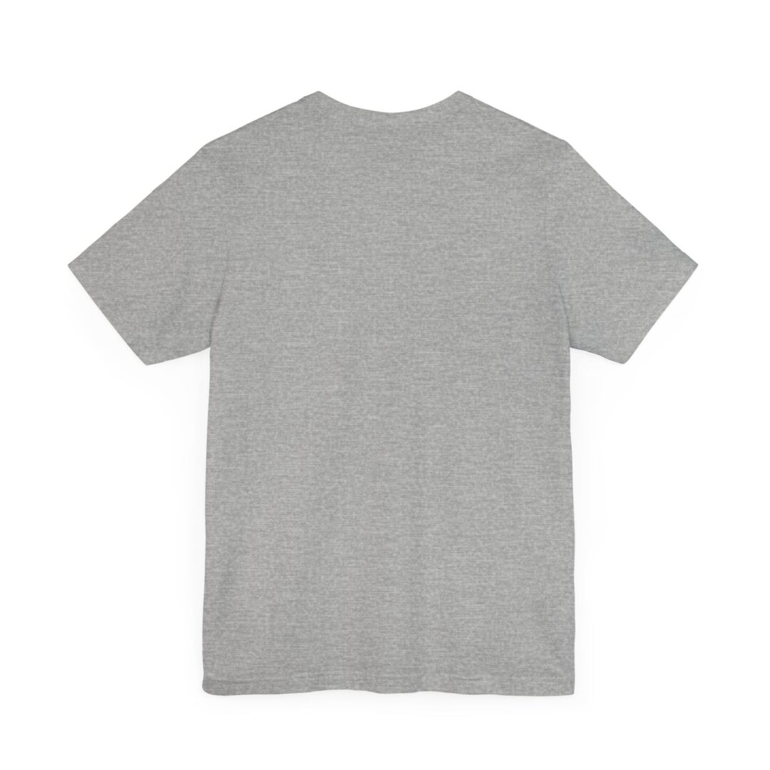 Gray T-shirt displayed from the back.